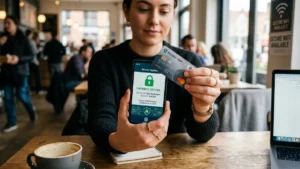 Paiement en ligne sécurisé sur smartphone avec carte bancaire