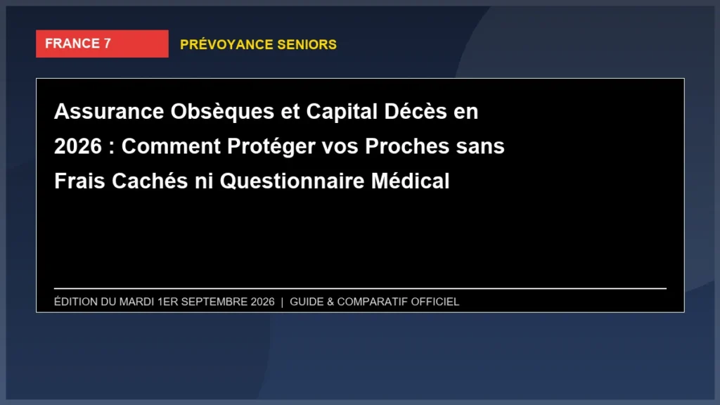 Assurance Obsèques et Capital Décès en 2026 : Comment Protéger vos Proches sans Frais Cachés ni Questionnaire Médical
