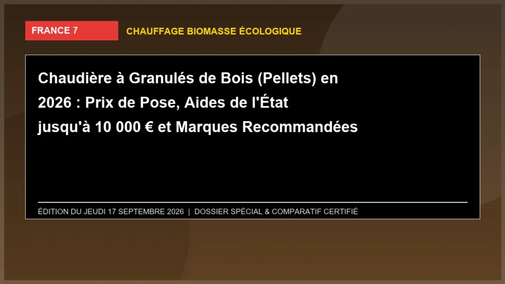Chaudière à Granulés de Bois (Pellets) en 2026 : Prix de Pose, Aides de l'État jusqu'à 10 000 € et Marques Recommandées