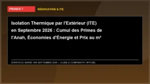 Isolation Thermique par l'Extérieur (ITE) en Septembre 2026 : Cumul des Primes de l'Anah, Économies d'Énergie et Prix au m²