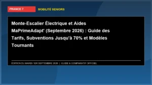 Monte-Escalier Électrique et Aides MaPrimeAdapt' (Septembre 2026) : Guide des Tarifs, Subventions Jusqu'à 70% et Modèles Tournants