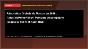 Rénovation Globale de Maison en 2026 : Aides MaPrimeRénov' Parcours Accompagné jusqu'à 63 000 € et Audit RGE